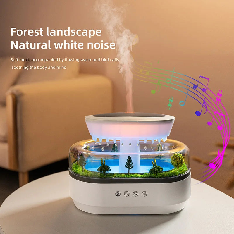 Ultrasonic Aroma Diffuser with White Noise and 7-Color Ambient Light for Relaxation and Sleep Enhancement