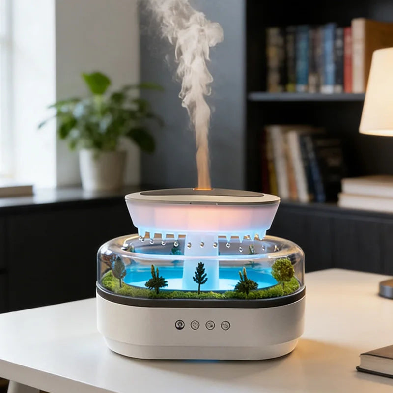 Ultrasonic Aroma Diffuser with White Noise and 7-Color Ambient Light for Relaxation and Sleep Enhancement
