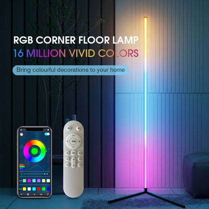 LED Ambiance Floor Lamp, Decorative Atmosphere Lamp, APP Control, Remote Control Tuner, Change Light Mode with Music Rhythm